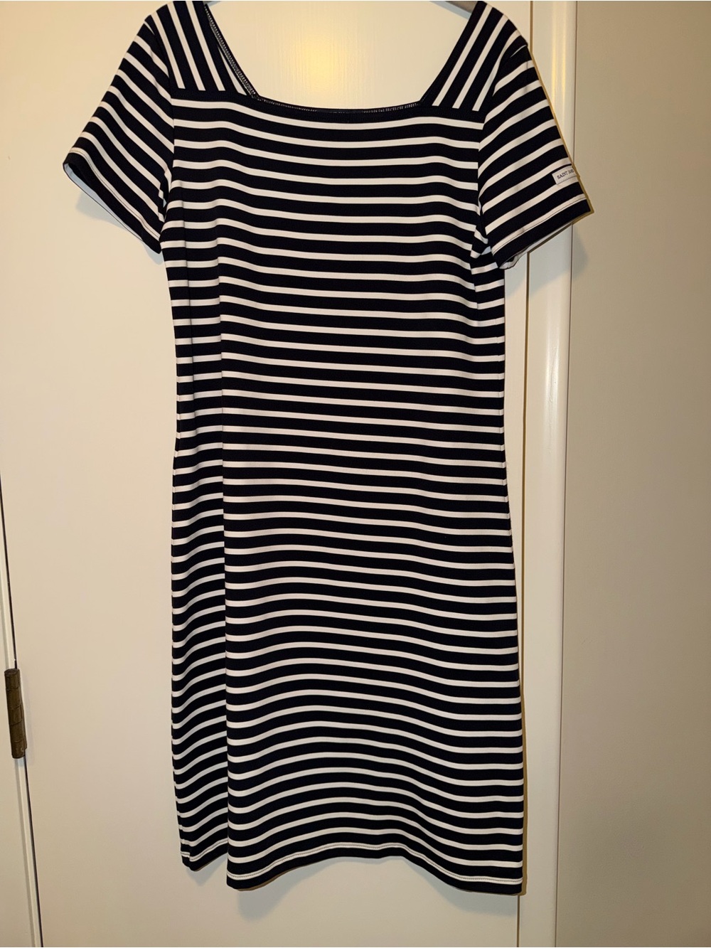 Saint James Navy and White Striped Square-Neck Dress - worn only once
